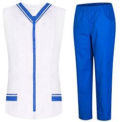 MISEMIYA - Peeling-Set für Damen – Arztuniform Damen mit Hemd und Hose – Medizinische Uniform – 818-8312 - Small, Blau Royal von MISEMIYA