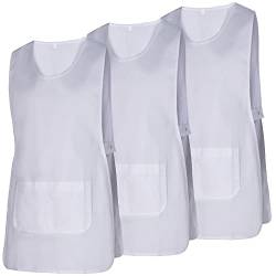 MISEMIYA - Set of 3 Pcs - SCHÜRZE Reinigung ARBEITSUNIFORM KLINIK Krankenhaus Reinigung TIERARZT Gesundheit GASTGEWERBE - Ref.868 - Large, Weiß 21 von MISEMIYA