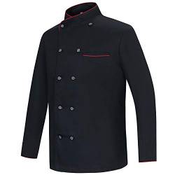 MISEMIYA - UNIFORM KOCHJACKEN Herr Langer ÄRMEL - Ref.842B - 4XL, Schwarz von MISEMIYA