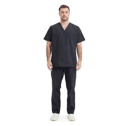 MISEMIYA - Unisex-Schrubb-Set - Medizinische Uniform mit Oberteil und Hose ref.6801-6802 - Small, Schwarz 68 von MISEMIYA