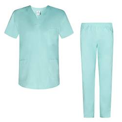 MISEMIYA - Unisex-Schrubb-Set - Medizinische Uniform mit Oberteil und Hose ref.8178 - X-Large, Türkis von MISEMIYA