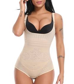 MISS MOLY Damen Body Shaping Bodysuit Schlanker Bauch für Frauen Cincher Body Shaper Beige S von MISS MOLY