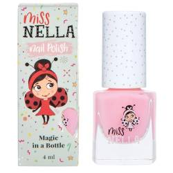 Miss Nella CHEEKY BUNNY abziehbarer Nagellack speziell für Kinder, rosa Glitzer, Peel-Off-Formel, ungiftig, wasserbasiert und geruchsneutral von MISS NELLA