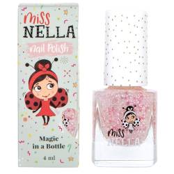 Miss Nella Happily Ever After abziehbarer Nagellack speziell für Kinder, türkis Glitzer, Peel-Off-Formel, ungiftig, wasserbasiert und geruchsneutral von MISS NELLA