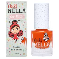 Miss Nella POPPY FIELDS- Spezieller Orange Nagellack für Kinder, Peel-Off-Formel, wasserbasiert und geruchsneutral von MISS NELLA