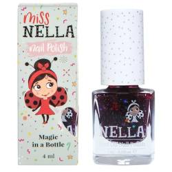 Miss Nella SECRET DIERY- Spezieller dunkle Pflaume Nagellack für Kinder, Peel-Off-Formel, wasserbasiert und geruchsneutral von MISS NELLA