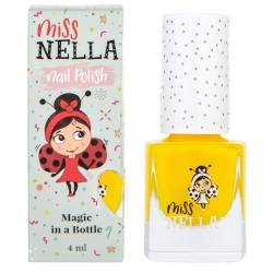 Miss Nella SUN KISSED abziehbarer Nagellack speziell für Kinder, Gelb, Peel-Off-Formel, ungiftig, wasserbasiert und geruchsneutral von MISS NELLA