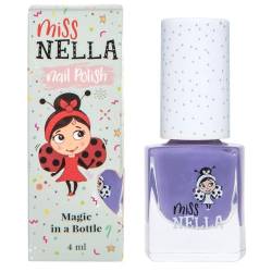 Miss Nella SWEET LAVENDER abziehbarer Nagellack speziell für Kinder, lila Glitzer, Peel-Off-Formel, ungiftig, wasserbasiert und geruchsneutral von MISS NELLA