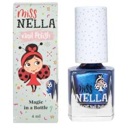 Miss Nella You're so special– abziehbarer Nagellack speziell für Kinder, blau, Peel-Off-Formel, ungiftig, wasserbasiert und geruchsneutral von MISS NELLA
