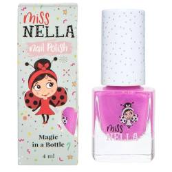 Miss Nella neue Sommerkollektion BLUEBERRY SMOOTHIE- Spezieller lila Nagellack mit Glitzer für Kinder, Peel-Off-Formel, wasserbasiert und geruchsneutral von MISS NELLA