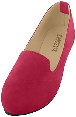 Frauen Damen Slip On Flache Schuhe Sandalen Casual Ballerina Schuhe Schwangere Frau Schuhe,Rosa,EU 41 von MISSMAO