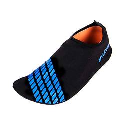 MISSMAO Schwimmschuhe Damen Herren Strandschuhe Surfschuhe Aquaschuhe Barfuß Badeschuhe für Wassersport Beach Pool Surfen Yoga,Blau,44/45 EU von MISSMAO