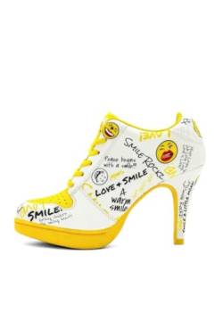 MISSY ROCKZ SMILE'Z White/Sunny Yellow, Größe:EU 37 / UK 4.5 / US 6.5, Absatz:8.5 cm von MISSY ROCKZ