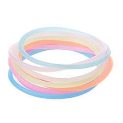 10 Teile/satz Nacht Leuchtende Armbänder DIY Silikon Gummi Armband Haarbänder Glow Haargummis Für Party Erwachsene Kind Jungen Armbänder von MISUVRSE
