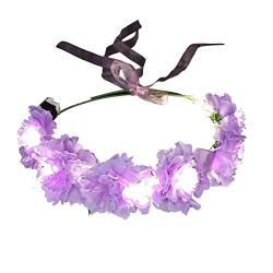 LED-Blumen-Haarband, leuchtende Blumenkronen, leuchtende Blumenkronen, leuchtende LED-Blumenkronen, leuchtendes Stirnband für Damen, LED-Blumenstirnbänder für Damen von MISUVRSE
