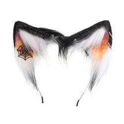 MISUVRSE Katzenohren-Halloween-Stirnband für Damen und Mädchen, tägliches Tragen von Halloween-Party, Kostüm, Cosplay, Haarschmuck, Katzenohren, Stirnband, Erwachsene, Frauen zum Waschen des Gesichts von MISUVRSE