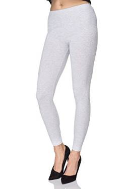 MITAAMI - Damen Leggings - lang & super weich - bequem - auch in Übergrößen - P25 - Aschgrau - 54 von MITAAMI