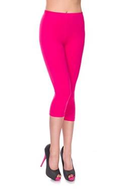 MITAAMI - Damen Leggings mit 3/4-Länge - auch in Übergrößen - Größe 36-56 - Pink - 42 von MITAAMI