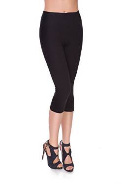 MITAAMI - Damen Leggings mit 3/4-Länge - auch in Übergrößen - Größe 36-56 - Schwarz - 50 von MITAAMI