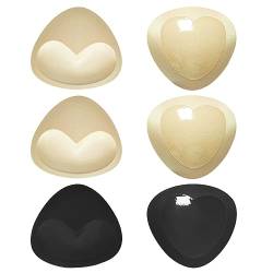 MIVAIUN 3 Paar Selbstklebend BH Einlagen, Inserts Bra Pads, Herausnehmbaren Sport BH, Self Adhesive Bikini Pad, Bikinis Unterwäsche Einsätze Pads, Tri-Winkel Form von MIVAIUN