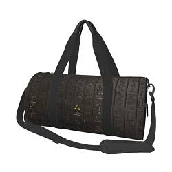 Lässige große Kapazität runde antike ägyptische Hieroglyphe Duffel Tasche Sport Training runde Tasche Zylindertasche, Antike ägyptische Hieroglyphene, Einheitsgröße von MIWOIE