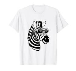 Lustiges Zebra mit Sonnenbrille T-Shirt von MIX Tier Kostüm Designs
