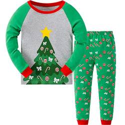 MIXIDON Kinder Weihnachts Schlafanzug,Weihnachtsbaum 1,6 Jahre von MIXIDON