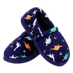 MIXIN Kinder Hausschuhe Warm Jungen Pantoffeln für Kleinkind Outdoor Indoor Schuhe Blau EU 25 26 von MIXIN