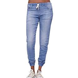 Jeans Damen Herbst Highwaist Schlaghosen Ohne Knopf Jeanshosen Boyfriend Skinny Bell Bottom Jeans Basic Hosen aus Denim Schnitt Straight Jeans Hose Herbst Loose Fit Freizeithose von MJGkhiy