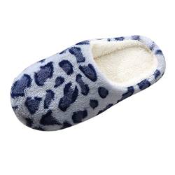 MJGkhiy Hausschuhe Damen Plüsch Warme Pantoffeln Weich Bequem Rutschfest Flache Latschen Flauschige Plüsch Slipper Drinnen Gästehausschuhe Memory Foam Plüsch Slippers Hausschuhe Geschenk für paare von MJGkhiy