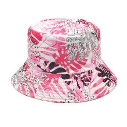 Frauen Männer Sommer Mode Sport Kokosnuss Druck Eimer Hut Sommer Hut (XB-Pink, One Size) von MJISG