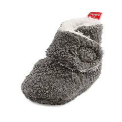 MK MATT KEELY Baby Jungen Mädchen Baumwolle Booties Neugeborenen Weiche Sohle Winterschuhe Unisex Warme Fleece Stiefel für Kleinkinder,Grau Stil 2,12-18 Monate von MK MATT KEELY