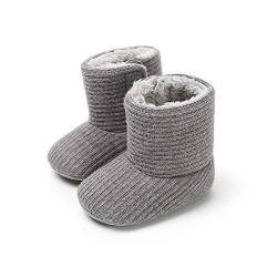 MK MATT KEELY Baby Jungen Mädchen Weiche Sohle Schneestiefel Winter Warme Schuhe Booties, Grau - grau - Größe: 0-6 Monate von MK MATT KEELY