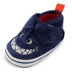 MK MATT KEELY Baby Jungen Schuhe Baumwolle Warm Krabbelschuhe rutschfest Weiche Sohle Slipper Boots,Marine,6-12 Monate von MK MATT KEELY