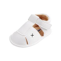 MK MATT KEELY Baby Jungen Weiche Sohle Sandalen Kleinkind Anti-Rutsch Sommer Krippe Schuhe,Weiß,0-6 Monate von MK MATT KEELY