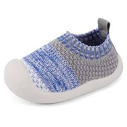 MK MATT KEELY Baby Lauflernschuhe Jungen Weiche Mesh Atmungsaktive Krabbelschuhe Babyschuhe 0-4 Jahre,Blau,EU 22(CN 18 von MK MATT KEELY