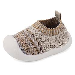 MK MATT KEELY Baby Lauflernschuhe Jungen Weiche Mesh Atmungsaktive Krabbelschuhe Babyschuhe 0-4 Jahre,Grau,EU 22(CN 18 von MK MATT KEELY