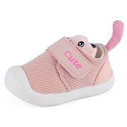 MK MATT KEELY Baby Lauflernschuhe Mädchen 1 2 3 Jahre Atmungsaktiv Babyschuhe mit Weiche Anti-Rutsch Sohle,Rosa,EU24(CN21) von MK MATT KEELY