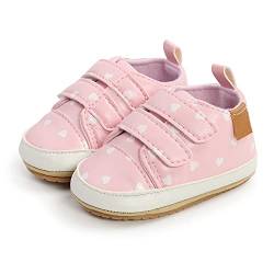 MK MATT KEELY Baby Mädchen Jungen Lauflernschuhe PU Leder Leichte Schuhe mit Weiche Sohle 12-18 Monate,Rosa von MK MATT KEELY