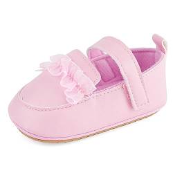 MK MATT KEELY Baby Mädchen Prinzessin Schuhe Kleinkind Party Ballerinas PU-Leder Lauflernschuhe mit Weicher rutschfeste Sohle,Rosa,3-6 Monate von MK MATT KEELY