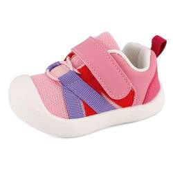 MK MATT KEELY Baby Schuhe Mädchen Lauflernschuhe Kinderschuhe 0-2 Jahre Weiche Sohle rutschfeste Atmungsaktiv Leichte Turnschuhe,Rosa2,19 EU von MK MATT KEELY