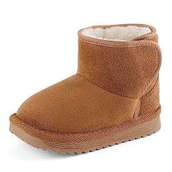 MK MATT KEELY Baby Winter Schuhe Kinder Jungen Mädchen Schneestiefel Kleinkind Plüsch Stiefel Braun EU30/31 (200mm) von MK MATT KEELY