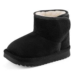 MK MATT KEELY Baby Winter Schuhe Kinder Jungen Mädchen Schneestiefel Kleinkind Plüsch Stiefel Schwarz EU30/31 (200mm) von MK MATT KEELY