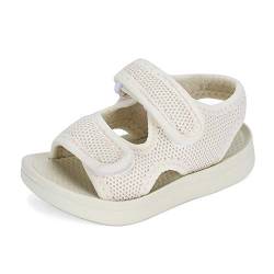 MK MATT KEELY Unisex-Kinder Sommer Sandalen Mädchen Jungen Einfarbig rutschfest Lauflernschuhe Schuhe für Trekking Outdoor Strand,23 EU,Weiß von MK MATT KEELY