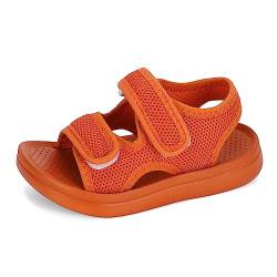 MK MATT KEELY Unisex-Kinder Sommer Sandalen Mädchen Jungen Einfarbig rutschfest Lauflernschuhe Schuhe für Trekking Outdoor Strand,35 EU,Rot von MK MATT KEELY