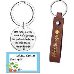 MKISHINE Schlüsselanhänger+karte für Abschiedsgeschenk Kollegen Jobwechsel Geschenk Kollegin Abschied Kollegin Abschied Kollegen Geschenk Geschenke für Kollegen Ruhestand Geschenk Dankeschön von MKISHINE