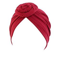 Frauen Turban-Stirnband Frauen Kopftuch Hut Mütze Haar Schal Turban Kopftuch Turban Hüte Kopfbedeckung Gelbe Schweißbänder von MKIUHNJ