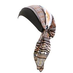 Frauen Turban-Stirnband Frauen Kopftuch Hut Mütze Haar Schal Turban Kopftuch Turban Hüte Kopfbedeckung Sportanzug Für Damen von MKIUHNJ