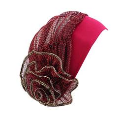 Frauen Turban-Stirnband Frauen Kopftuch Hut Mütze Haar Schal Turban Kopftuch Turban Hüte Kopfbedeckung Tennistasche Head von MKIUHNJ