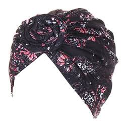 Frauen ethnische böhmische Blumenhaarabdeckung Wrap Turban Headwear Turban Cap für Frauen Cancer Head Hat Cap Schweißtuch Herren von MKIUHNJ